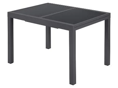 Aluminiowy stół ogrodowy Houston/Toronto, rozkładany 120-180 cm, szary
