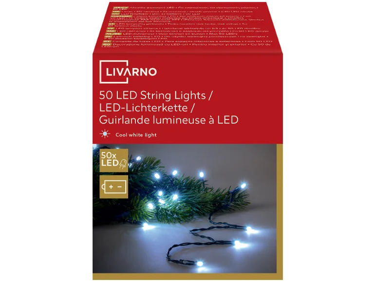 Corrente de Luzes 50 LED para Exterior